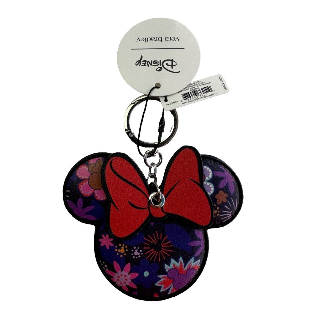 Vera Bradley Disney Minnie Mouse Key Ring Bag Charm NEW Mickey Sweet Collectible